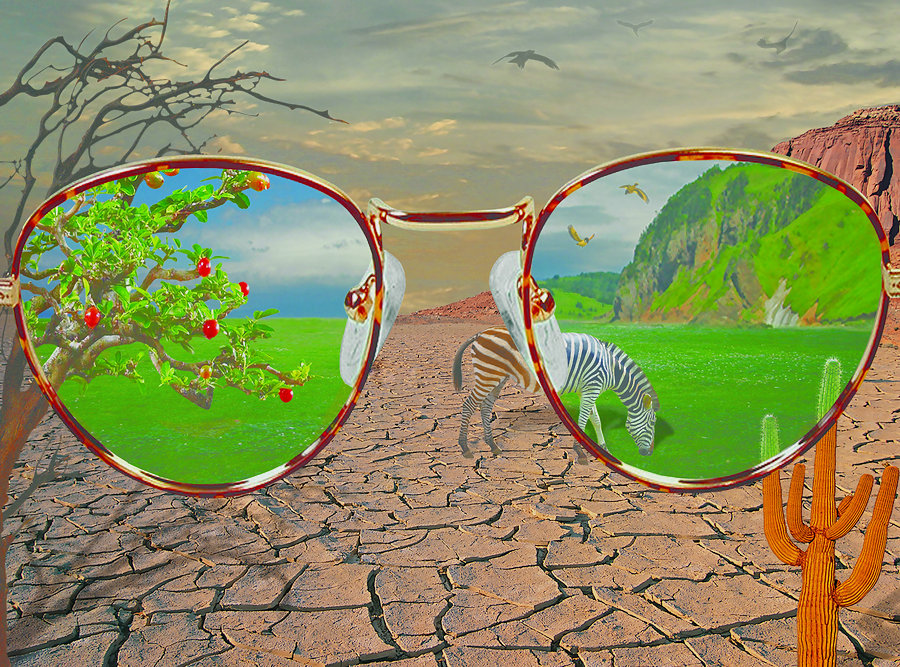 Yuo see the world through rose-colored glasses.